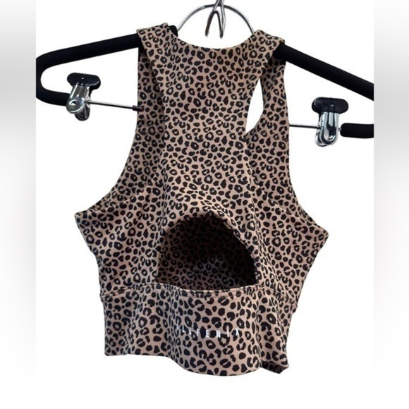 ALL FENIX Leopard-Print Longline Sports Bra - Picture 5 of 5